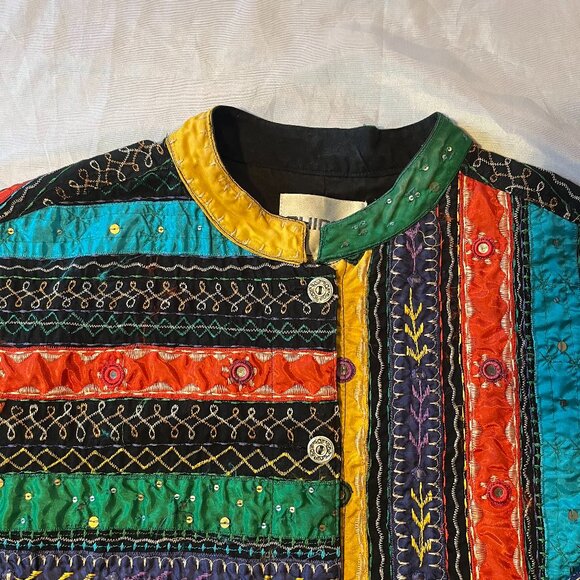 Vintage Chicos Patchwork Embroidered Jacket - Picture 2 of 6